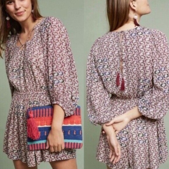 Anthropologie Pants - Holding Horses Pattern and texture Romper